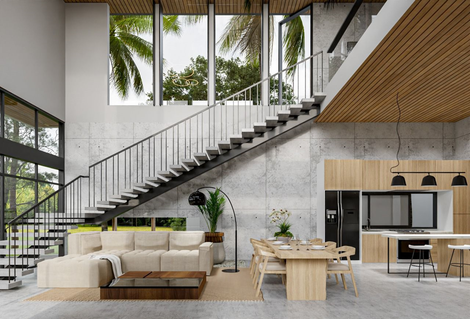 Open-concept living room